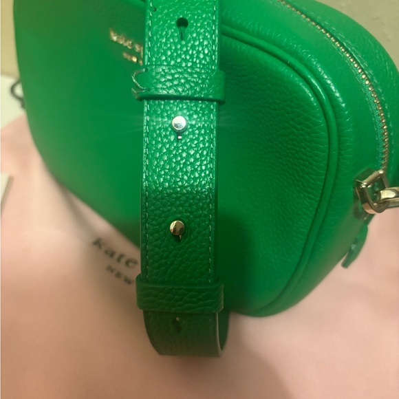 Kate Spade Pebble Leather Astrid Medium Camera Bag Green Jay - Picture 9 of 12